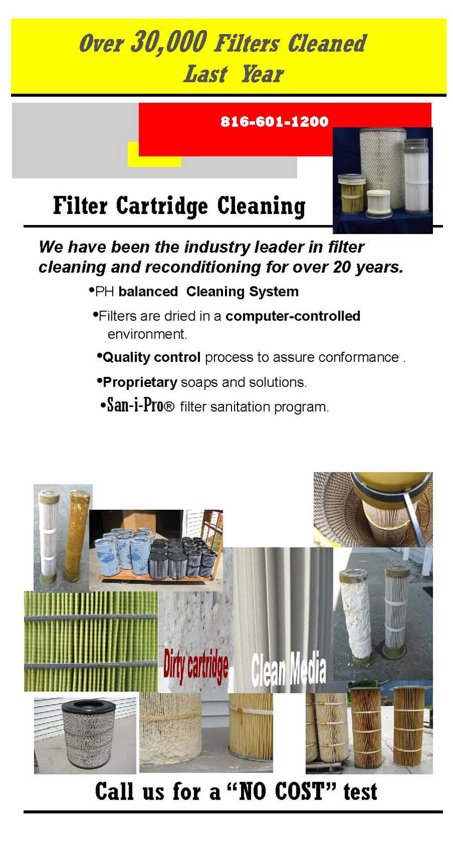 cartridge cleaning filter cleaning